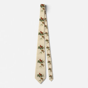 Cardinal Grosbeak from Audubon's Birds of America Tie