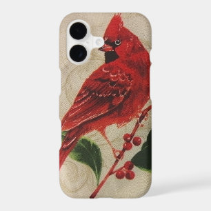 Cardinal in a Holly Tree