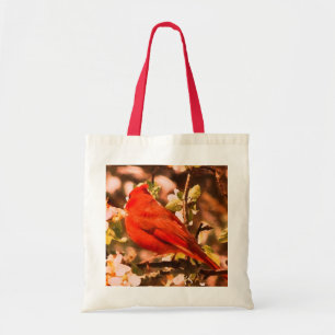 Cardinal in Apple Blossoms Tote Bag