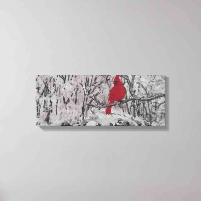 Cardinal in Snow Canvas Print (Front)