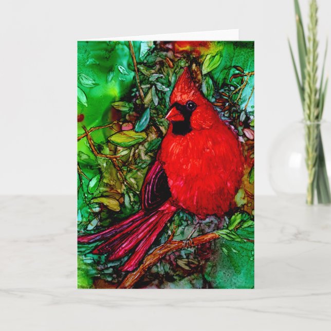 Cardinal In the Tree Card (Front)