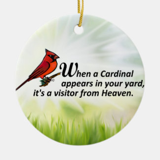 Cardinal in Your Yard Ceramic Tree Decoration