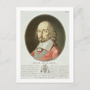 Cardinal Jules Mazarin (1602-61) from 'Portraits d Postcard