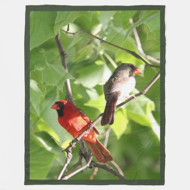 Cardinal Mates Fleece Blanket (Front)