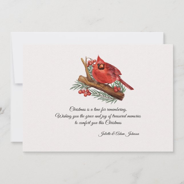 Cardinal Memorial Christmas Card (Front)