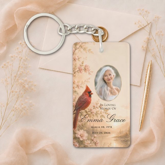 Cardinal Memorial Keychain In Loving Memory (Creator Uploaded)