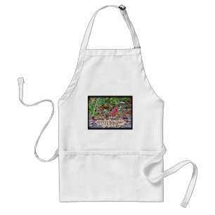 Cardinal Merry Christmas Items Standard Apron