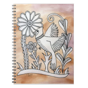 Cardinal, Mexican Bark Style Spiral Notebook