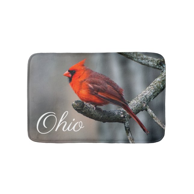Cardinal Ohio Bath Mat (Front)