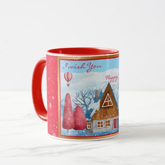 Cardinal on Landscape Customise Mug (Front Left)