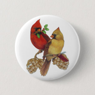 Cardinal Pair 6 Cm Round Badge