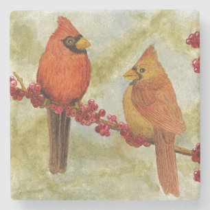 Cardinal Pair Coasters