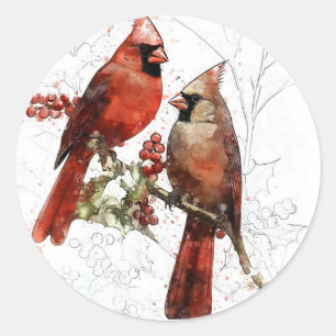 Cardinal pair stickers