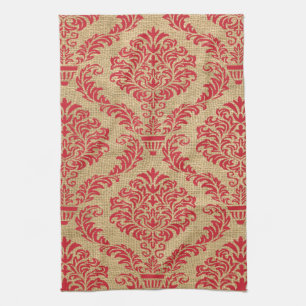 Cardinal Parisian Moods Damask Tea Towel