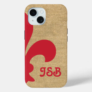 Cardinal Parisian Moods Fleur de Lys Monogram iPhone 15 Case