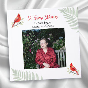 Cardinal Poem Celebration of Life Funeral Guest Book