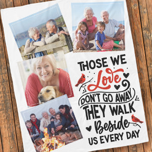 Cardinal Poem Photos Memorial Keepsake Fleece Blanket