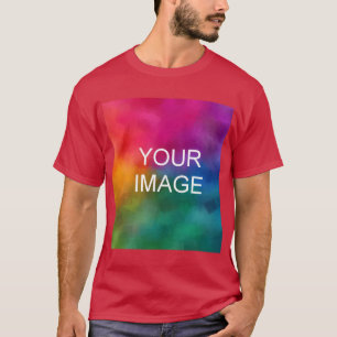 Cardinal Red Add Image Logo Template Basic T-Shirt