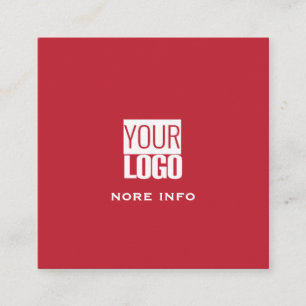 cardinal   red - custom logo  square business card