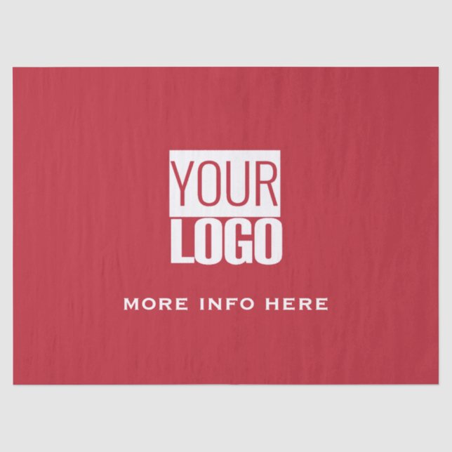 cardinal   red - custom logo  tissue paper (Front)
