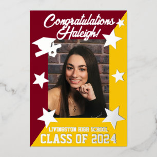 Cardinal Red & Gold, Diagonal Graduation 