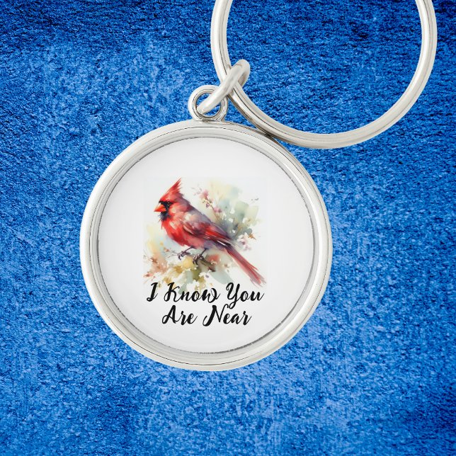 Cardinal Red Remembrance Personalise Key Ring (Creator Uploaded)