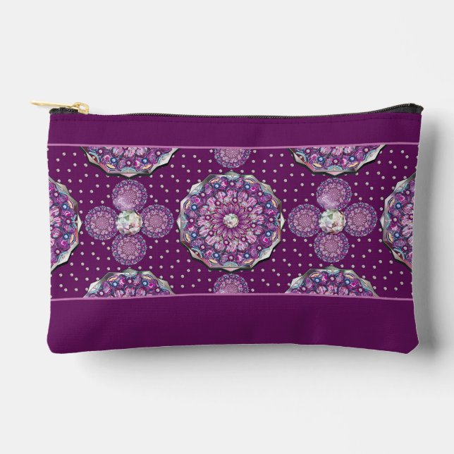 Cardinal red Rosace Accessory Pouch (Front)