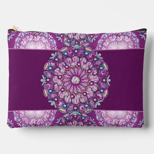 Cardinal red Rosace Accessory Pouch (Front)