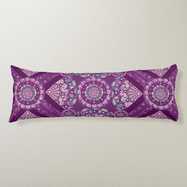 Cardinal red Rosace Body Cushion (Front)