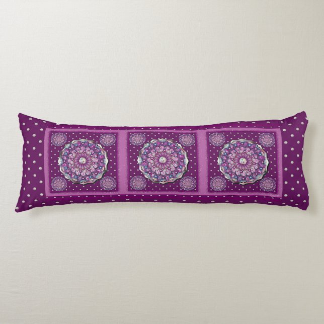 Cardinal red Rosace Body Cushion (Front)