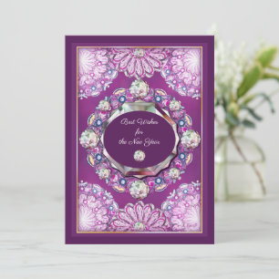 Cardinal red Rosace Card