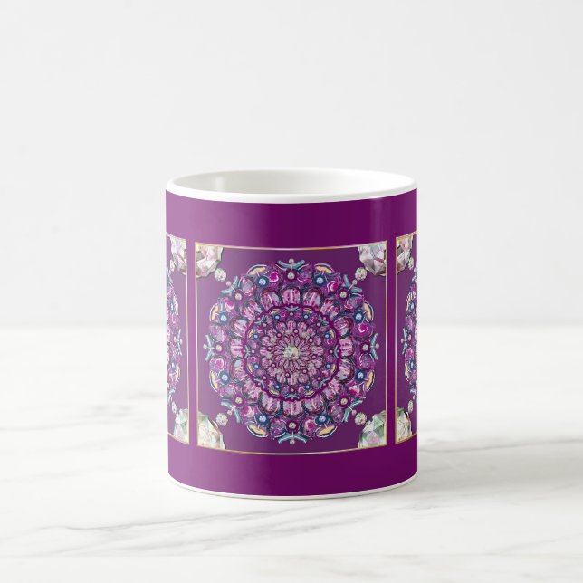 Cardinal red Rosace Coffee Mug (Center)