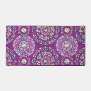 Cardinal red Rosace Desk Mat