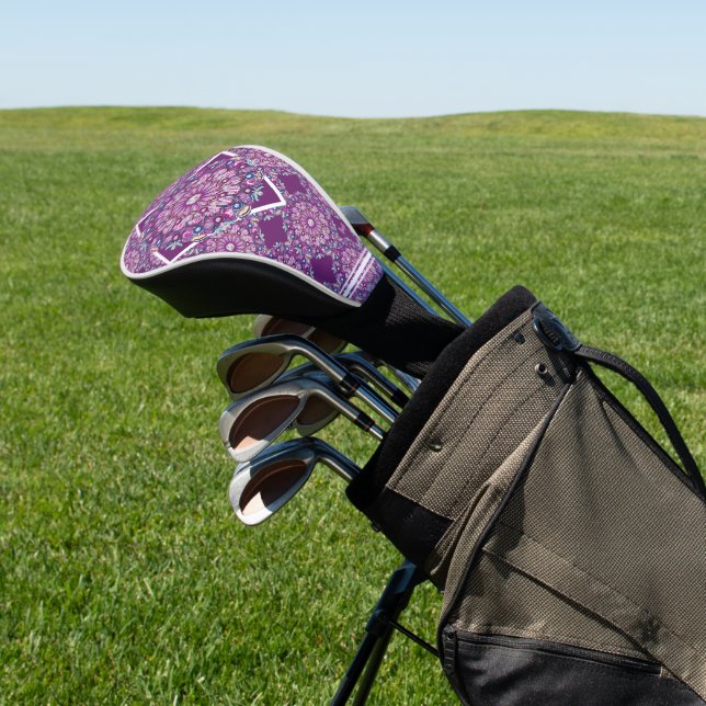 Cardinal Red Rosace Golf Head Cover (In Situ)