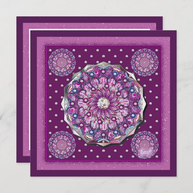 Cardinal Red Rosace Holiday Card (Front/Back)