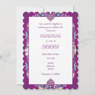 Cardinal Red Rosace Invitation