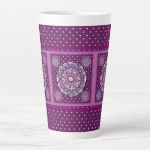 Cardinal red Rosace Latte Mug