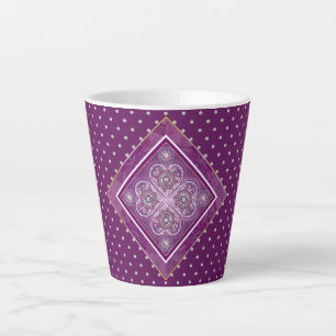 Cardinal red Rosace Latte Mug