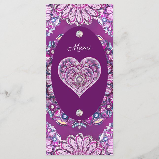 Cardinal red Rosace Menu (Back)