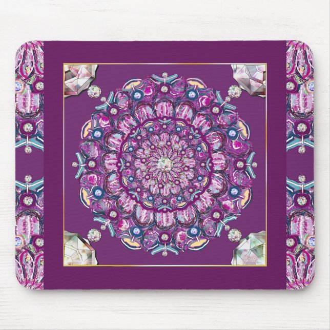 Cardinal Red Rosace Mouse Pad (Front)