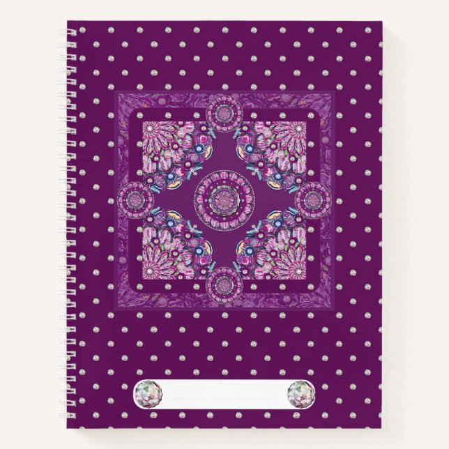 Cardinal Red Rosace Notebook (Front)