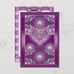 Cardinal Red Rosace RSVP Card