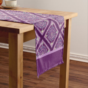 Cardinal Red Rosace Short Table Runner