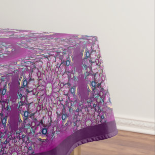 Cardinal Red Rosace Tablecloth