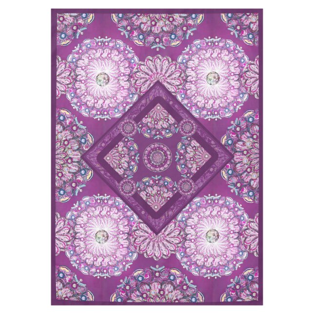 Cardinal Red Rosace Tablecloth (Front)