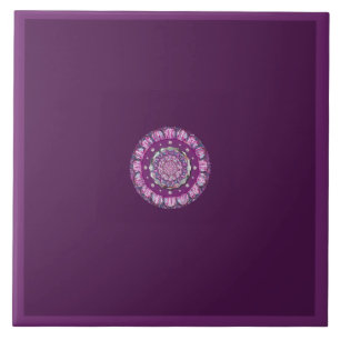 Cardinal red Rosace Tile
