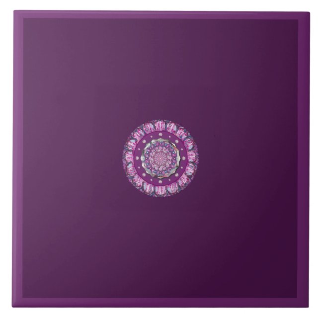 Cardinal red Rosace Tile (Front)