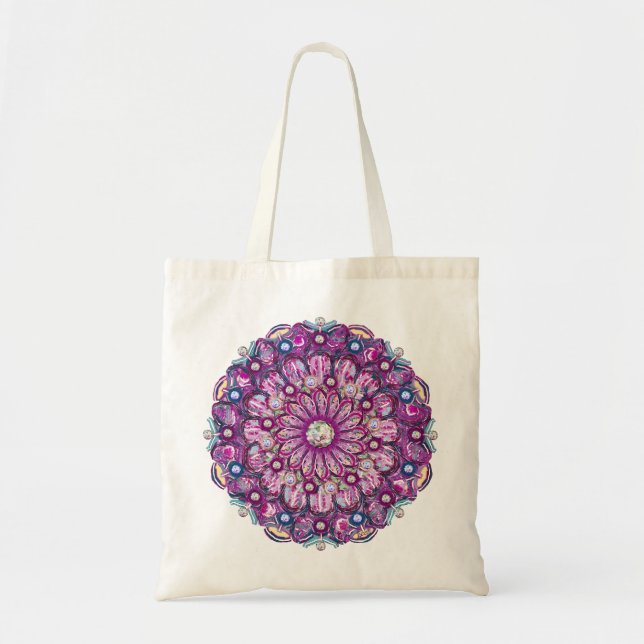 Cardinal red Rosace Tote Bag (Front)