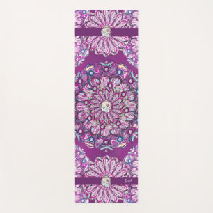Cardinal red Rosace Yoga Mat
