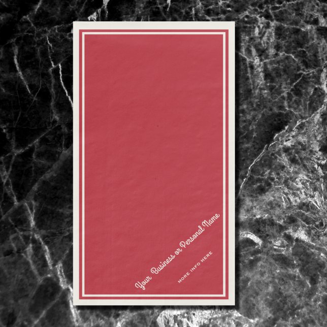 cardinal red solid colour -personalised napkin (Creator Uploaded)